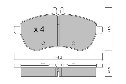 Комплект тормозных колодок (AISIN: BPMB-1002)